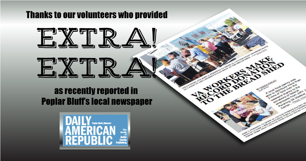 Daily American Republic newspaper highlights Bread Shed volunteers